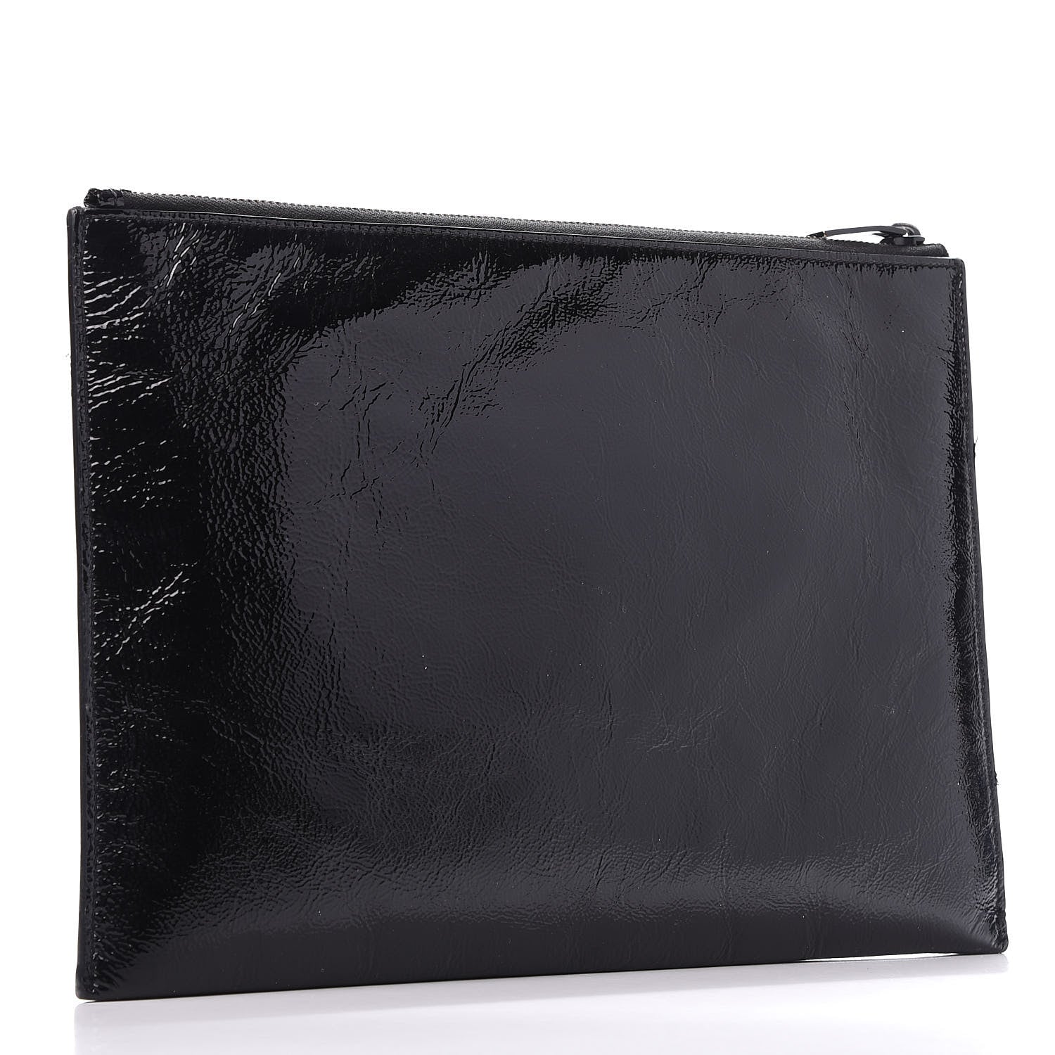 Saint Laurent Texturized Patent Monogram iPad Case Black 3 of 10