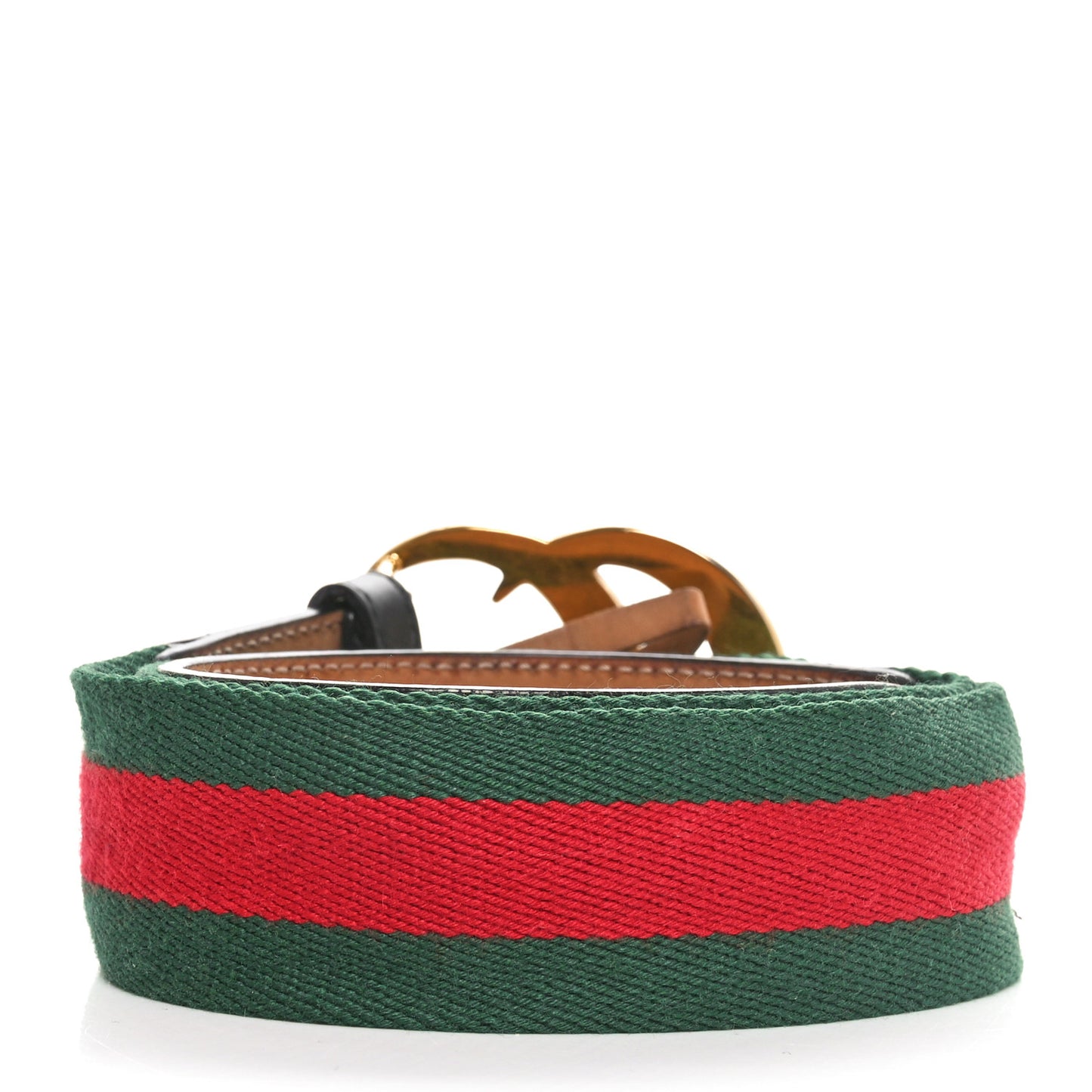 Nylon Calfskin Double G Web 40mm Belt 75 30 Green Red Black
