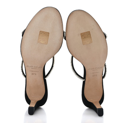 Jimmy Choo Crystal Suede Pumps 37.5 Black 5 of 7