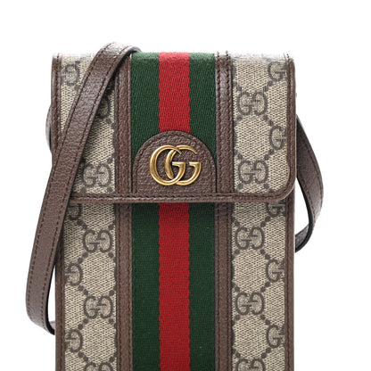 Gucci GG Supreme Monogram Web Mini Ophidia Crossbody Bag Beige New Acero 8 of 11