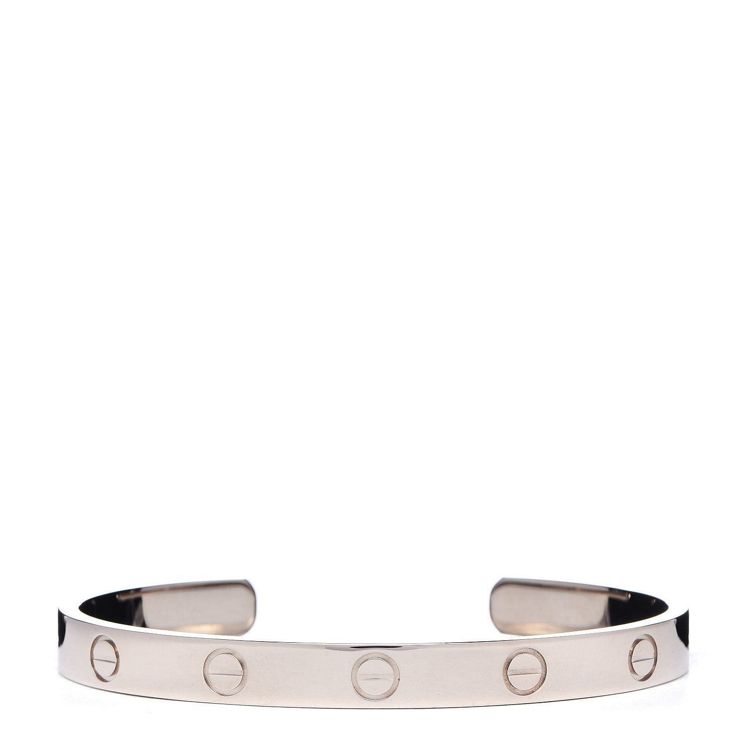 Cartier 18K White Gold LOVE Cuff Bracelet 17 1 of 5
