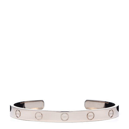 Cartier 18K White Gold LOVE Cuff Bracelet 17 1 of 5