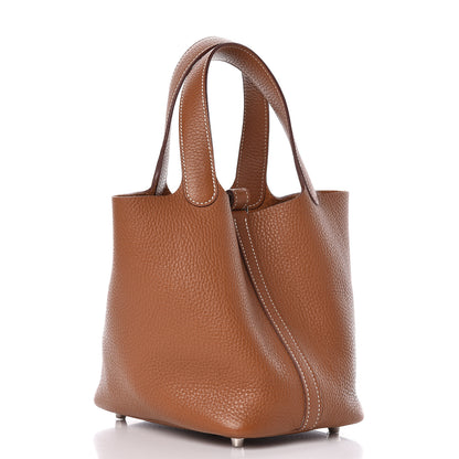 Hermes Taurillon Clemence Picotin Lock 18 PM Gold 3 of 10