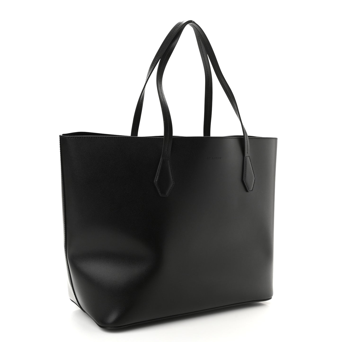 Smooth Calfskin Wing Shopping Bag Black