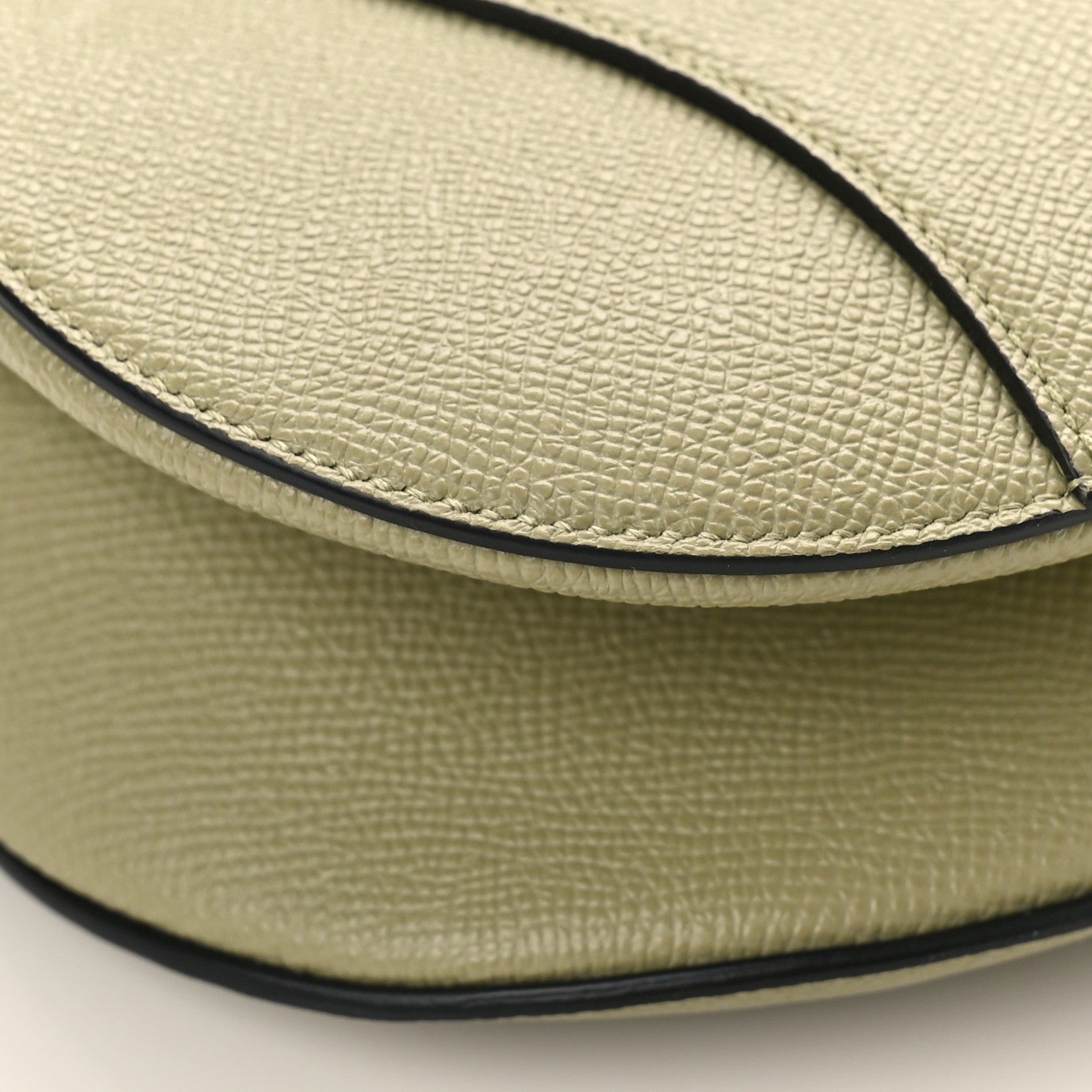 Christian Dior Grained Calfskin Saddle Bag With Strap Green 6 of 6