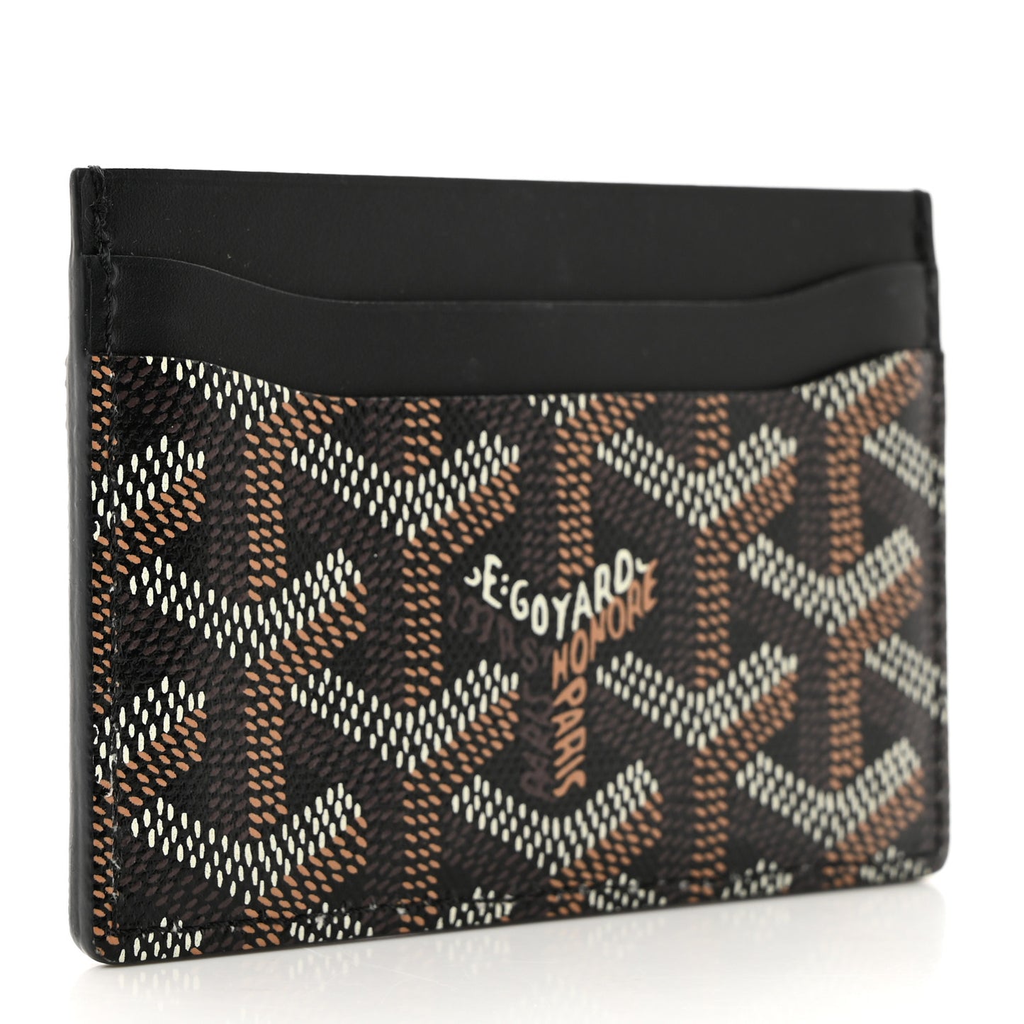 Goyardine Saint Sulpice Card Holder Black