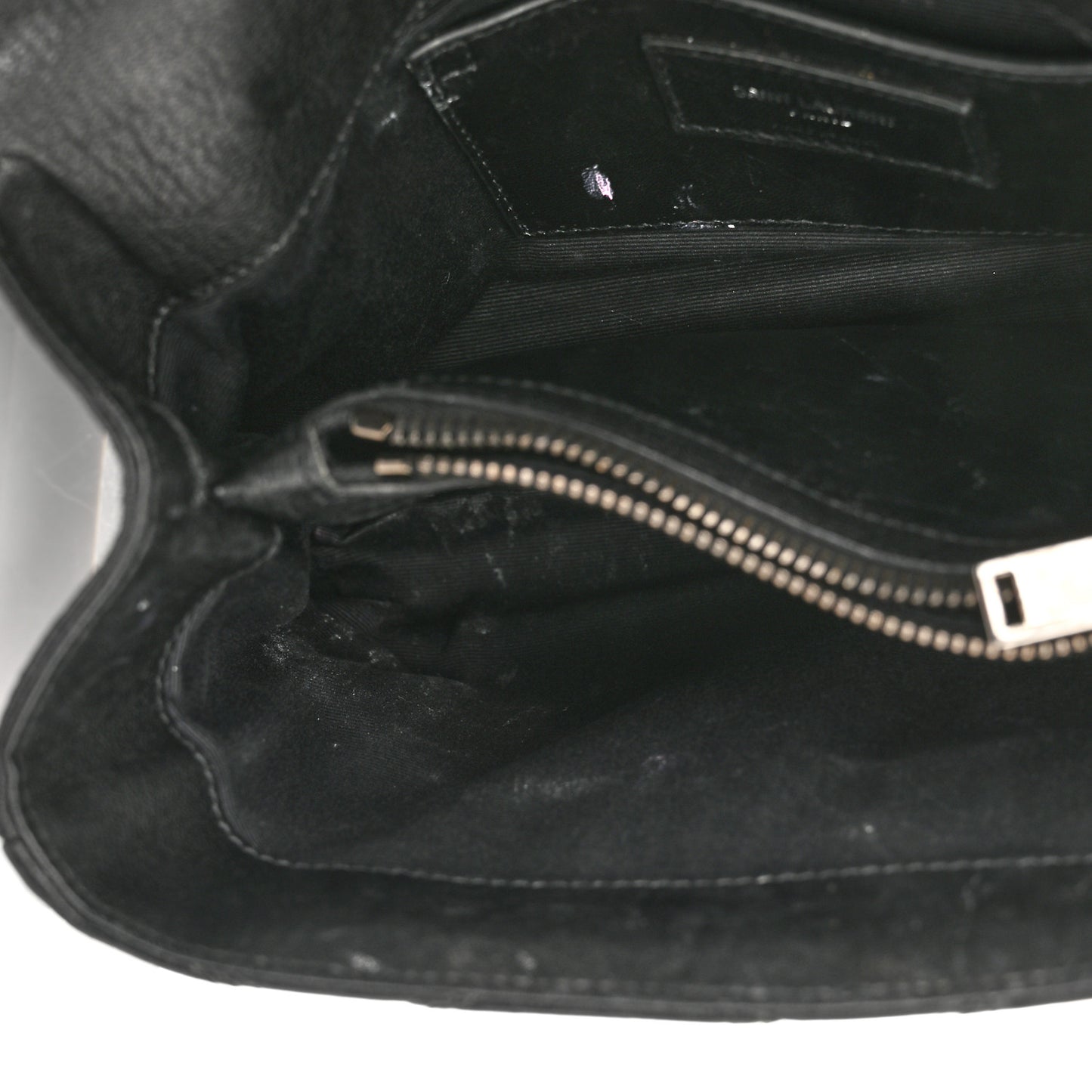 Calfskin Matelasse Diamond Quilted Monogram Medium College Bag Black