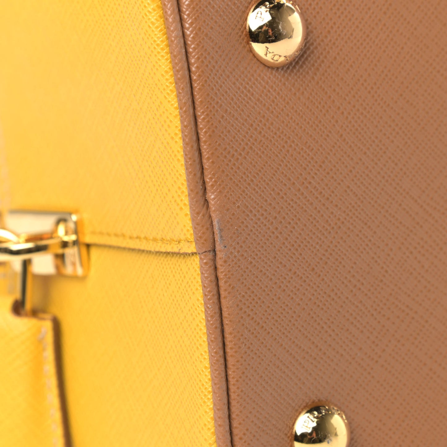 Saffiano Lux Bauletto Caramel Mimosa