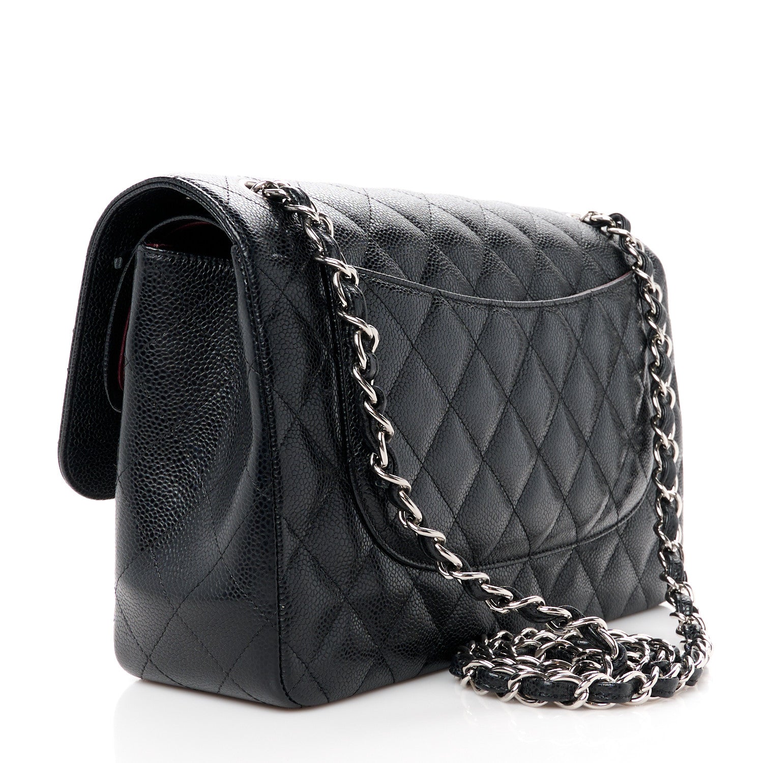 Chanel Caviar Quilted Jumbo Double Flap Black 3 of 12