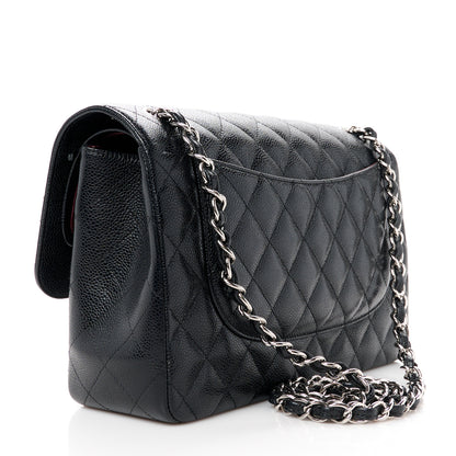Chanel Caviar Quilted Jumbo Double Flap Black 3 of 12