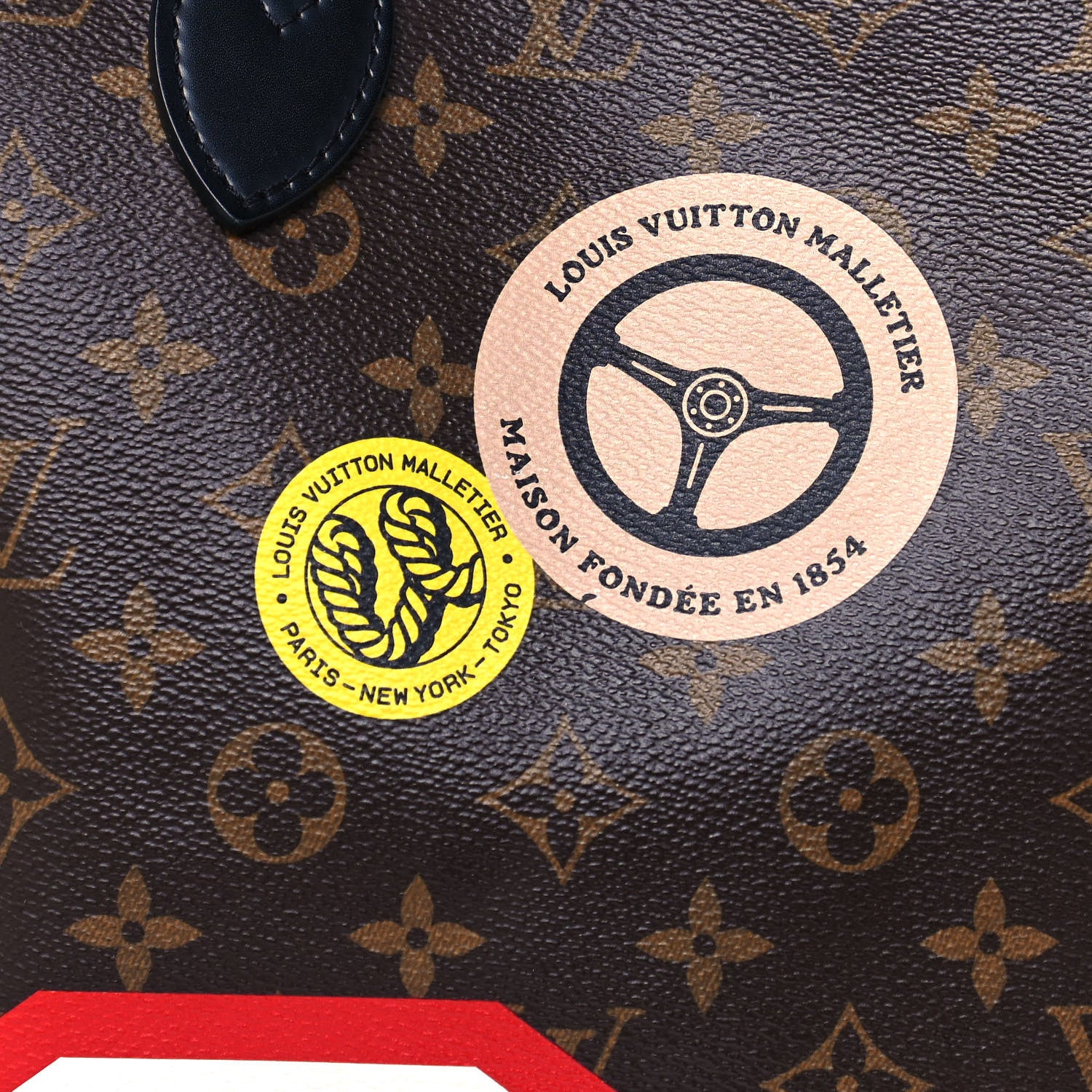 Louis Vuitton Monogram World Tour Neverfull MM 9 of 21