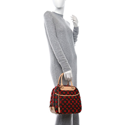 Louis Vuitton Monogram Tuffetage Deauville Cube Red 2 of 13