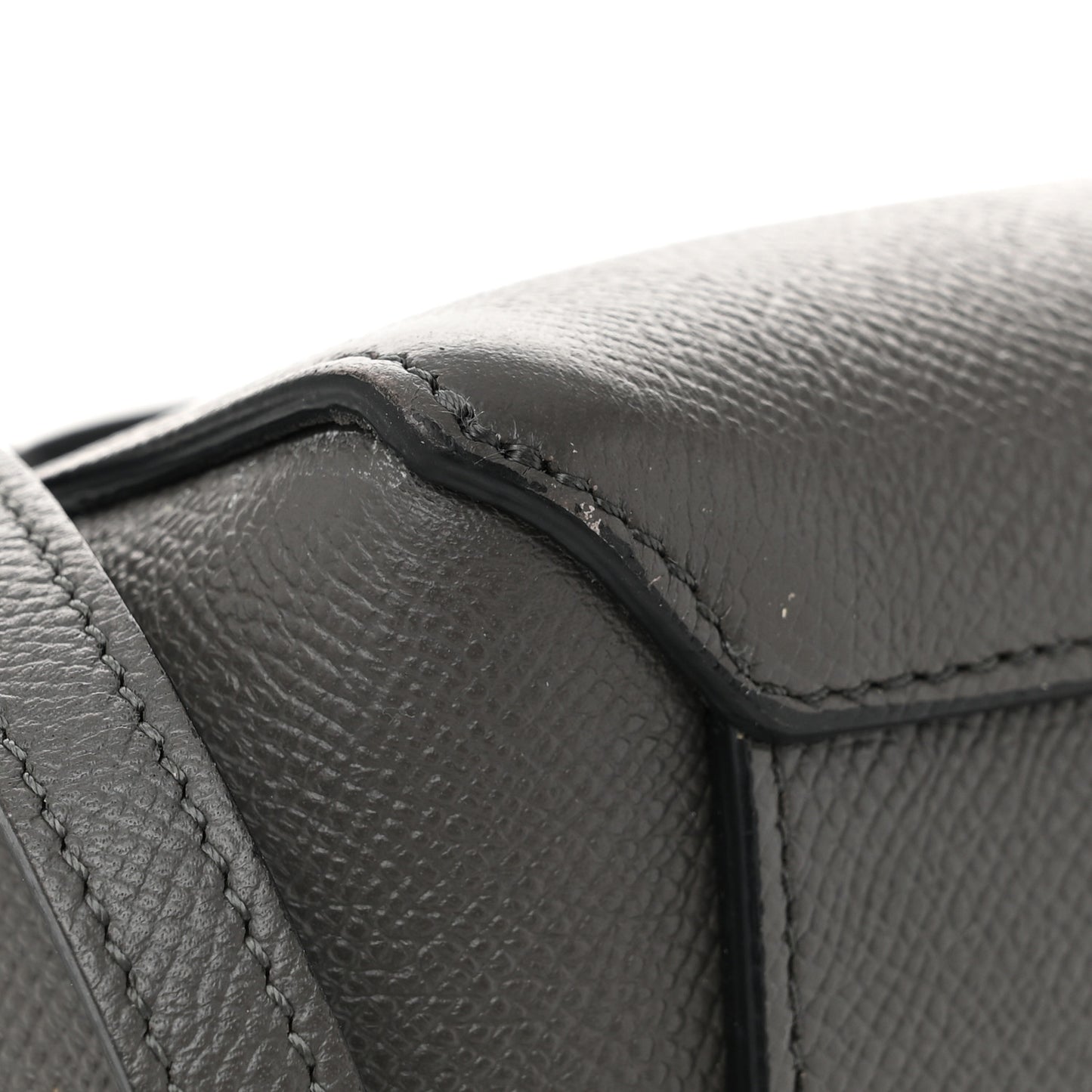 Grained Calfskin Nano Belt Bag Grey