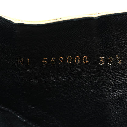 Saint Laurent Lacquered Snakeskin Ayers Finn 60 Crop Zip Boots 38.5 Cream 6 of 8