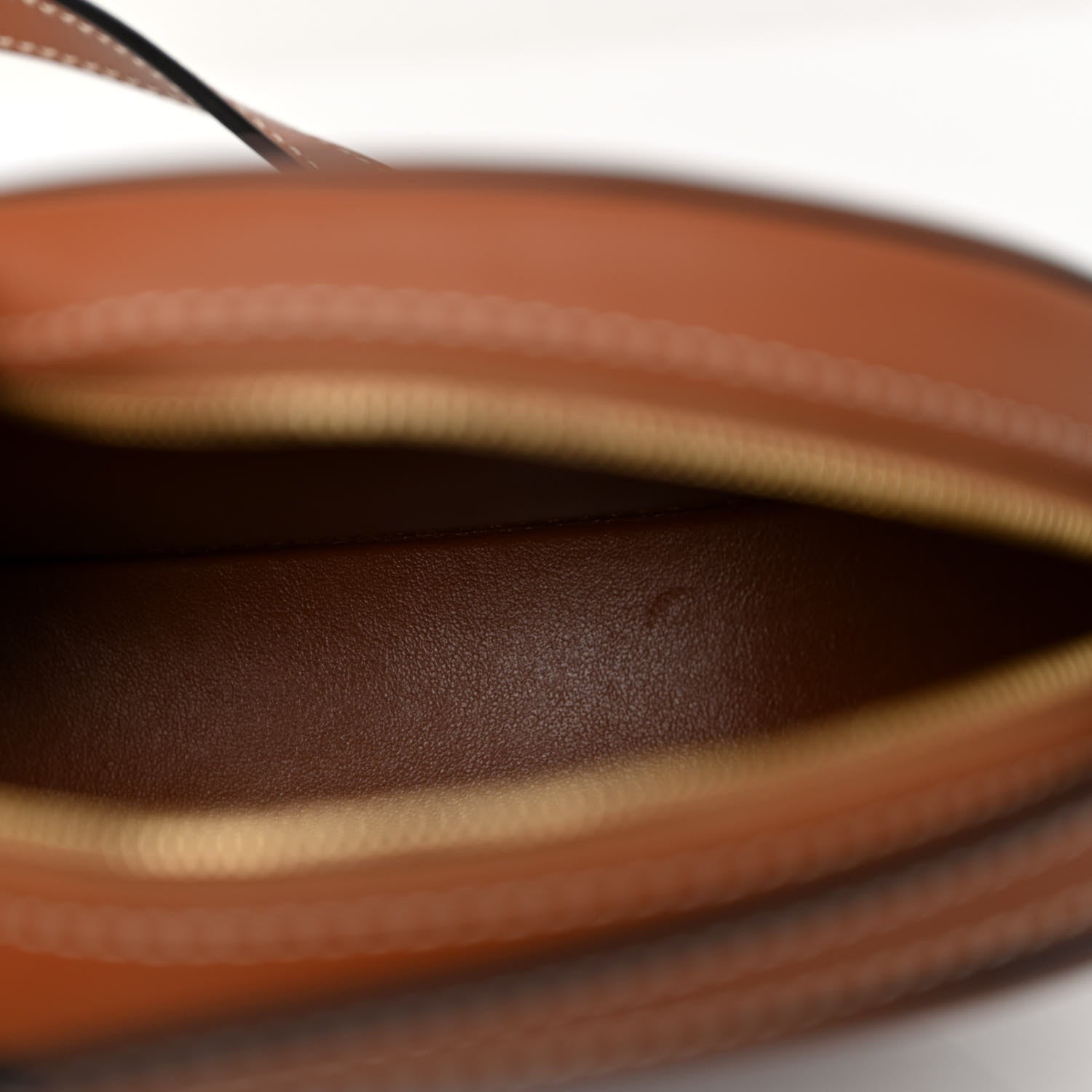 Celine Smooth Calfskin Cuir Small Triomphe Oval Crossbody Purse Tan 5 of 11