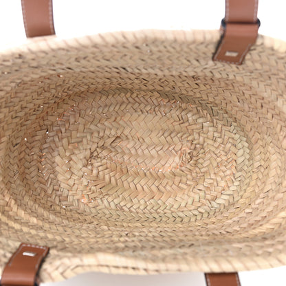 Loewe Raffia Basket Tote Bag Natural Tan 5 of 9