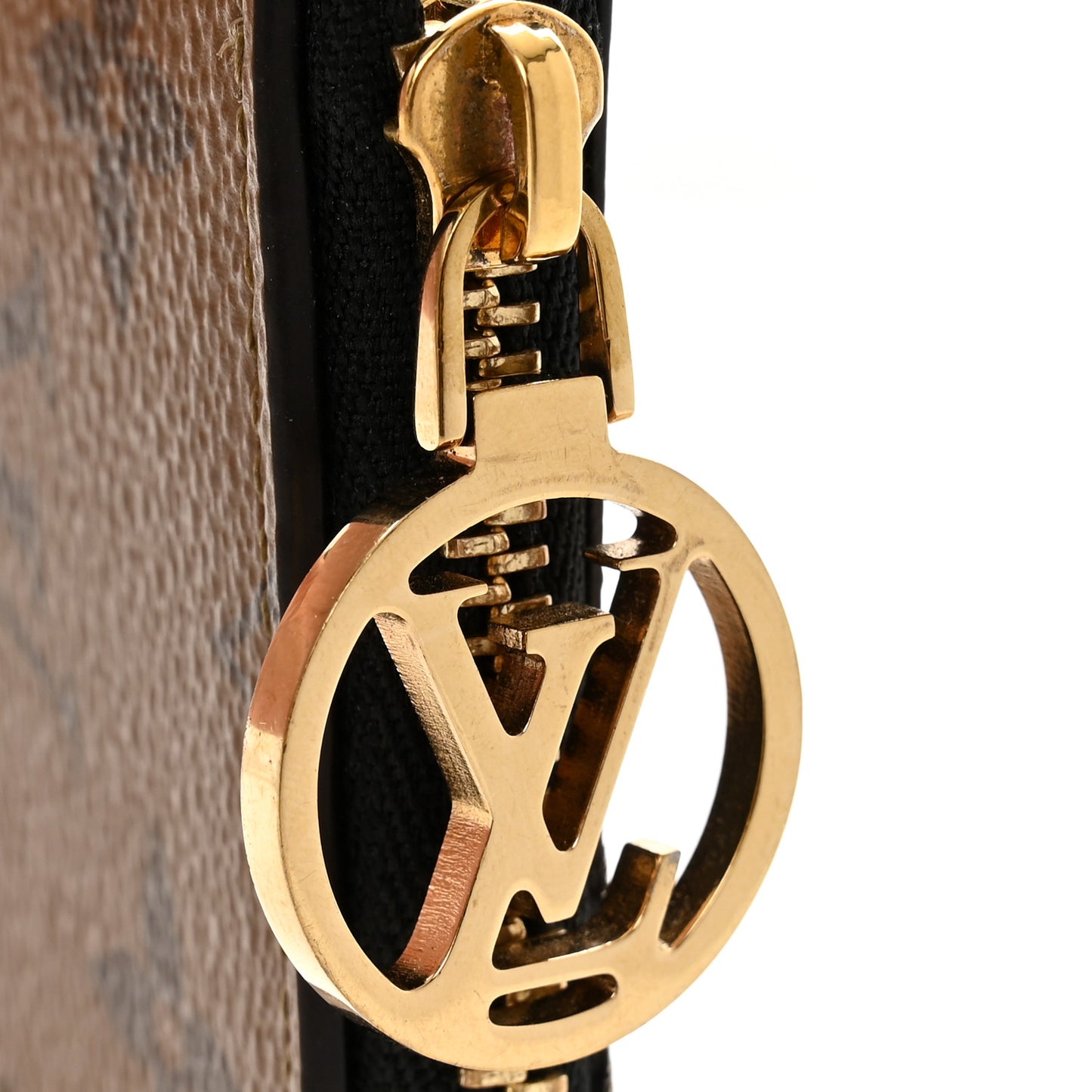 Reverse Monogram Zipped Romy Card Holder