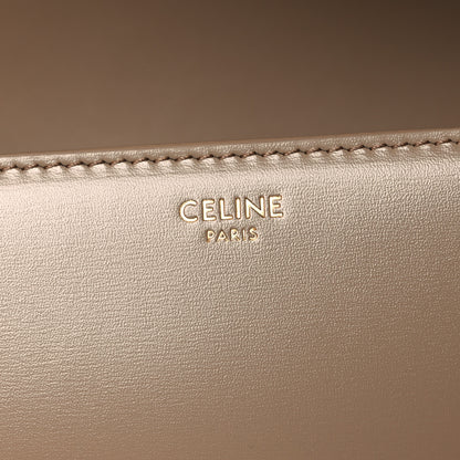 Celine Shiny Calfskin Medium Triomphe Smoked Brown 6 of 14