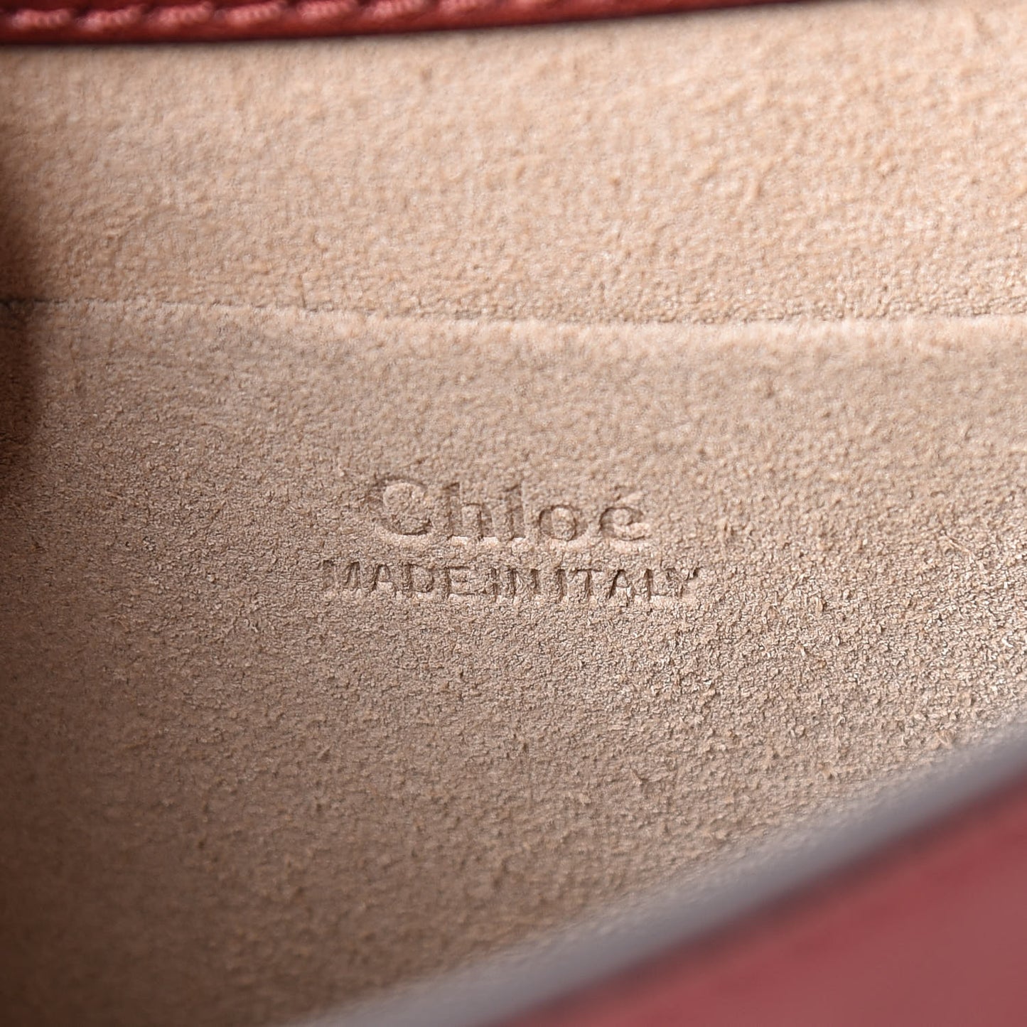 Calfskin Small Nile Bracelet Bag Sienna Red