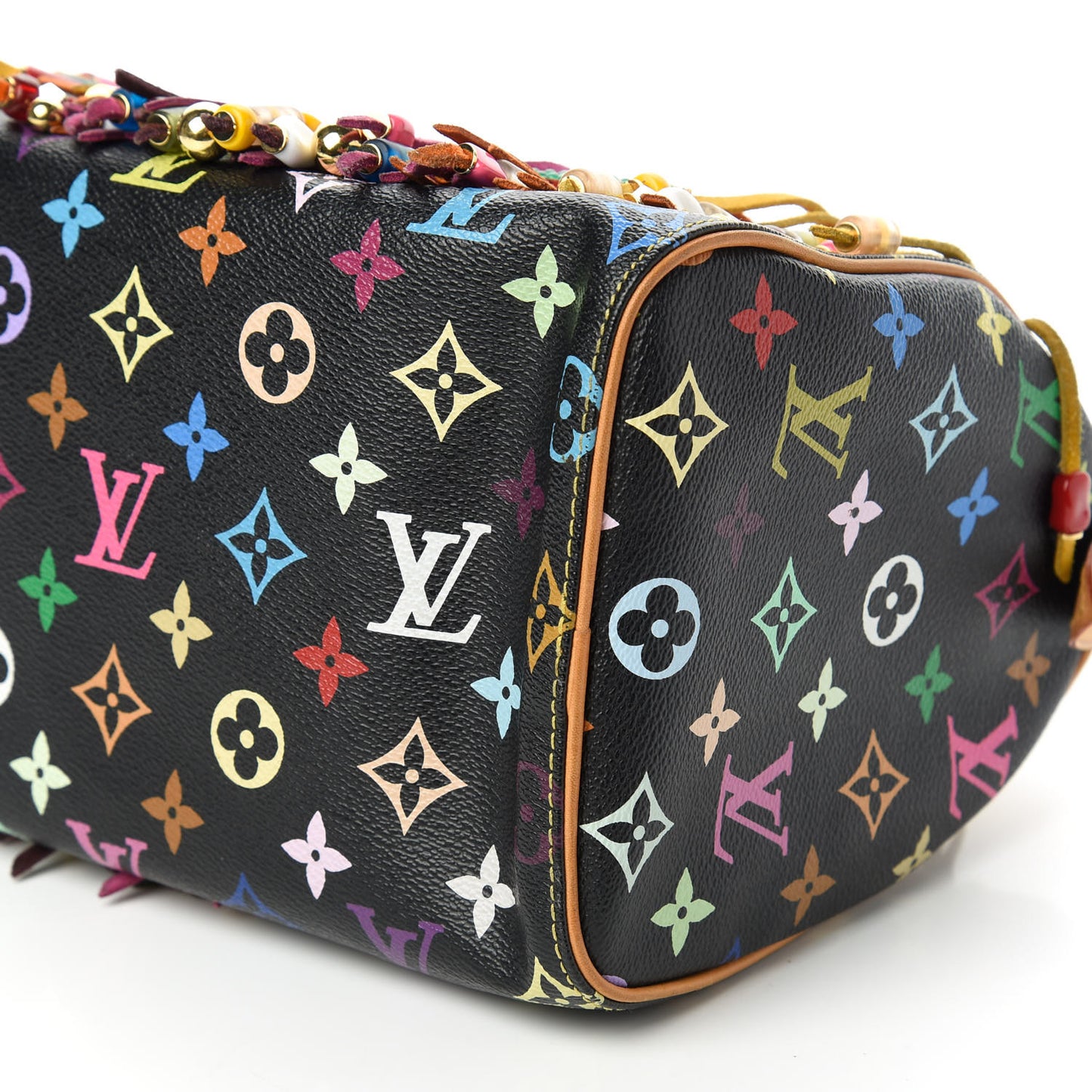 Monogram Multicolor Fringe Speedy 25 Black