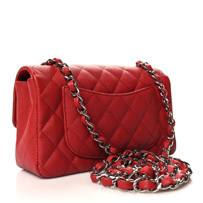 Chanel Caviar Quilted Mini Rectangular Flap Red 3 of 11