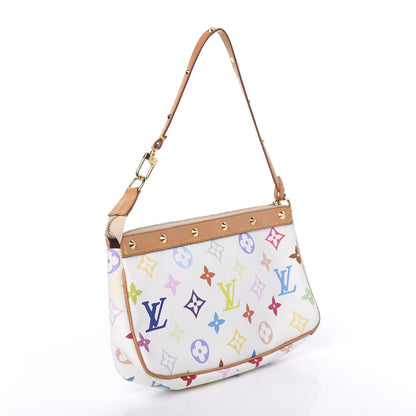 Louis Vuitton Monogram Multicolor Pochette Accessories White 3 of 11