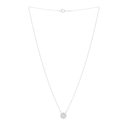 Tiffany Platinum Diamond Small Sunflower Pendant Necklace 3 of 4