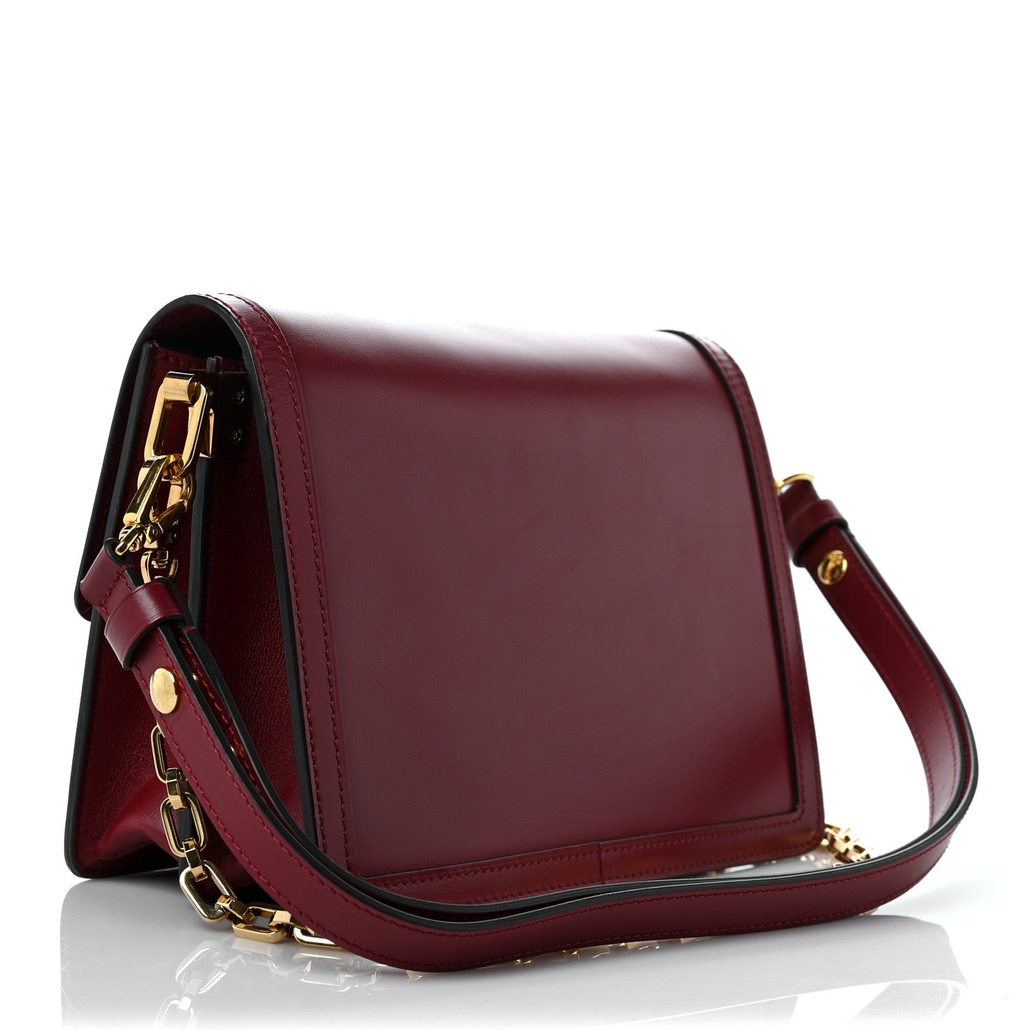 Louis Vuitton Smooth Calfskin Dauphine MM Cherry Berry 3 of 8