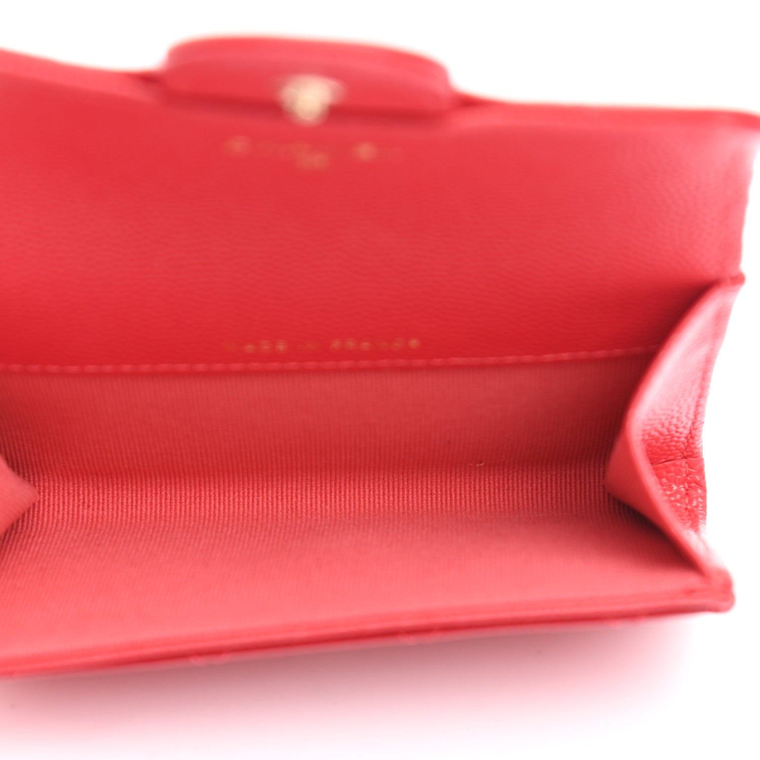 Chanel Caviar Quilted Flap Card Holder Wallet Red 4 of 10