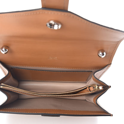 Chloe Calfskin Crocodile Embossed Aby Chain Shoulder Bag Autumnal Brown 5 of 8