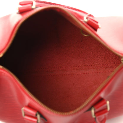 Louis Vuitton Epi Speedy 25 Castillan Red 5 of 13