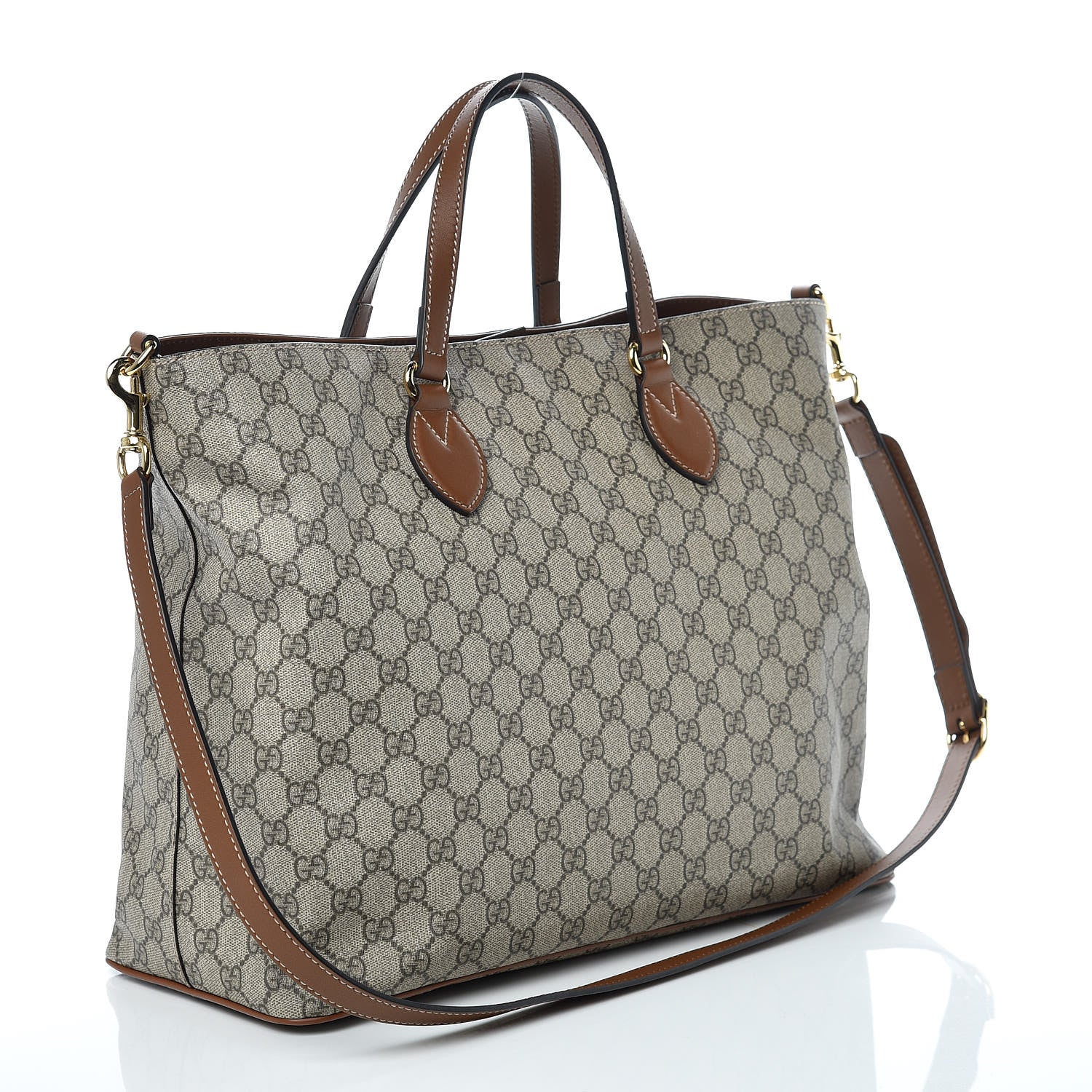Gucci Soft GG Supreme Monogram Blind For Love Embroidered Medium Crossbody Tote Beige Tuscany Multicolor 3 of 9