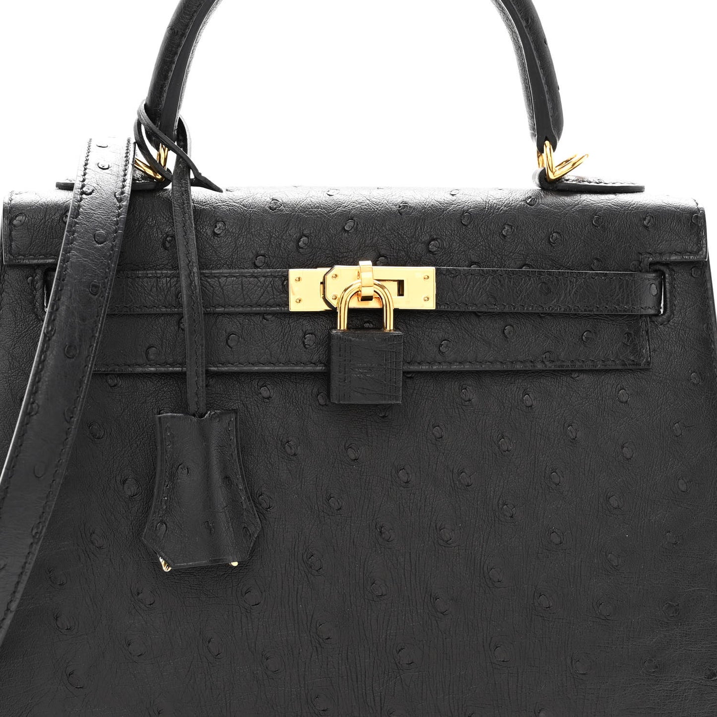 Ostrich Kelly Sellier 25 Black