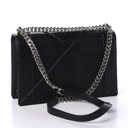 Christian Dior Grained Calfskin Large Diorama Flap Bag Black 3 of 11