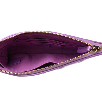 Chanel Patent Quilted Cosmetic Case Purple 5 of 10