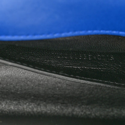 Saint Laurent SAINT LAURENT Lambskin Matelasse Chevron Small Monogram Satchel Royal Blue 8 of 11