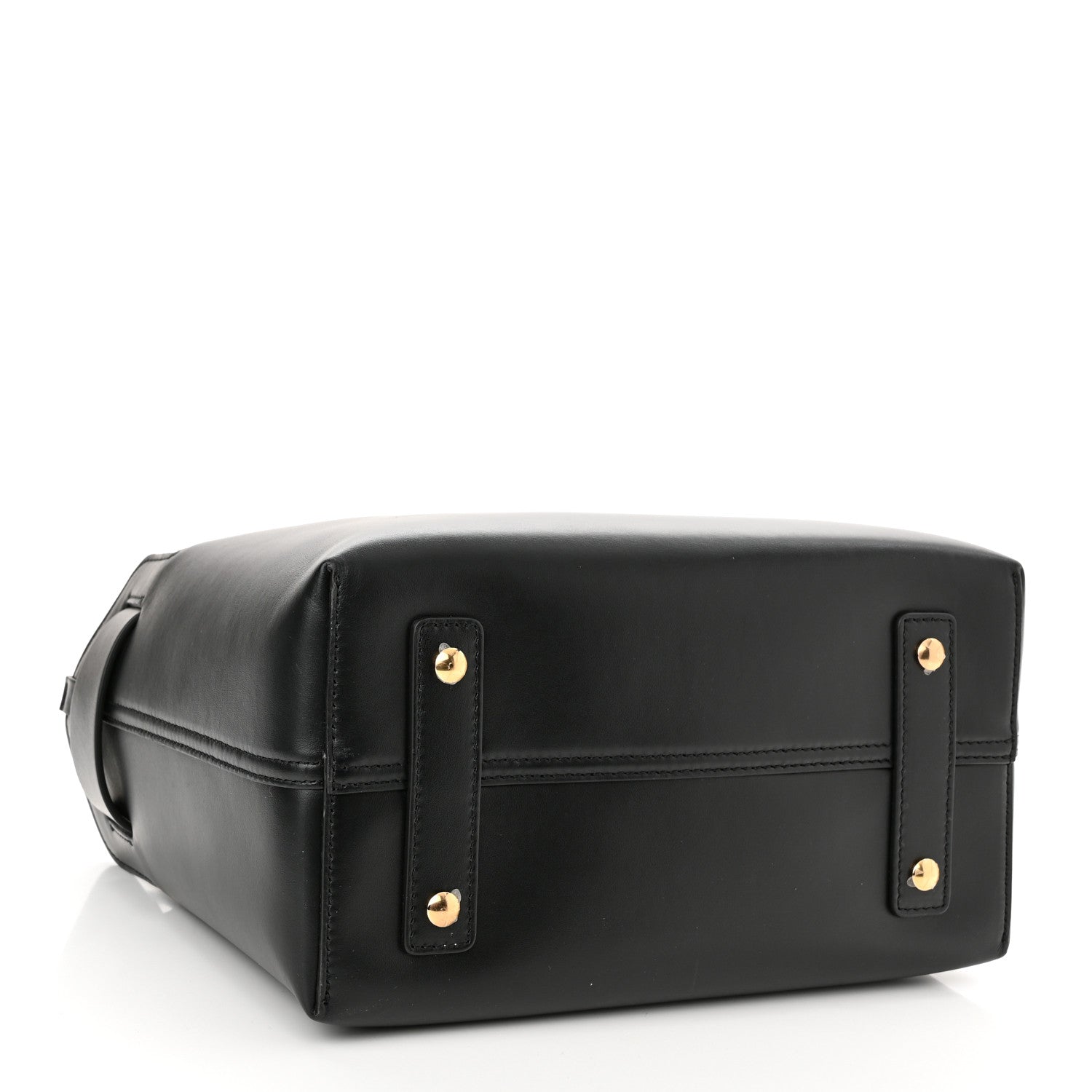 Burberry Smooth Calfskin Triple Stud Small Belt Bag Black Tan 3 of 9