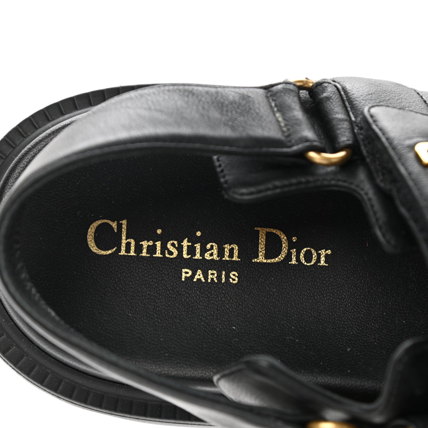Lambskin Dioract 10mm Sandals 40 Black
