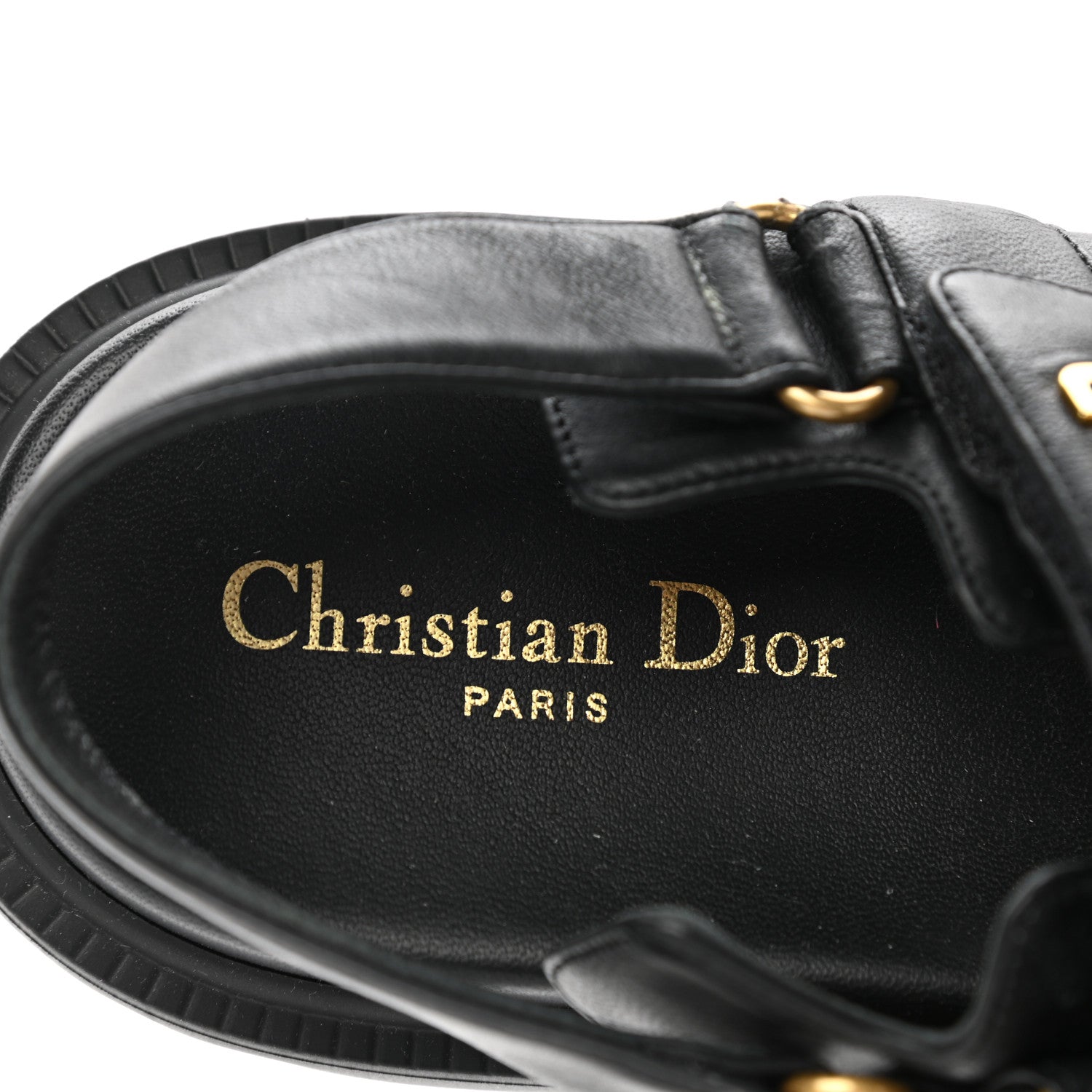 Christian Dior Lambskin Dioract 10mm Sandals 40 Black 7 of 8