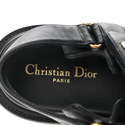 Christian Dior Lambskin Dioract 10mm Sandals 40 Black 7 of 8