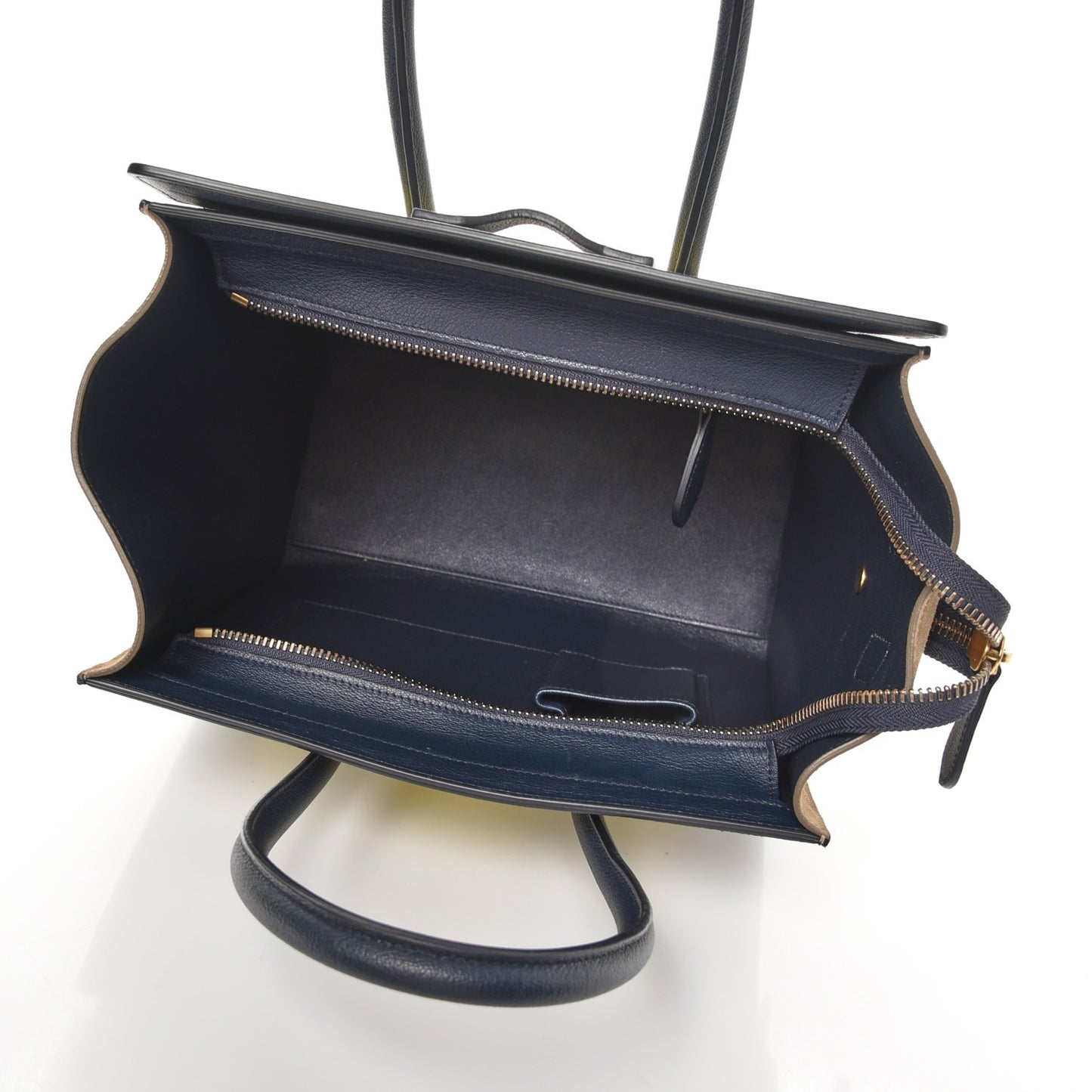 Nubuck Grained Calfskin Micro Tri-Color Luggage Fluo Yellow