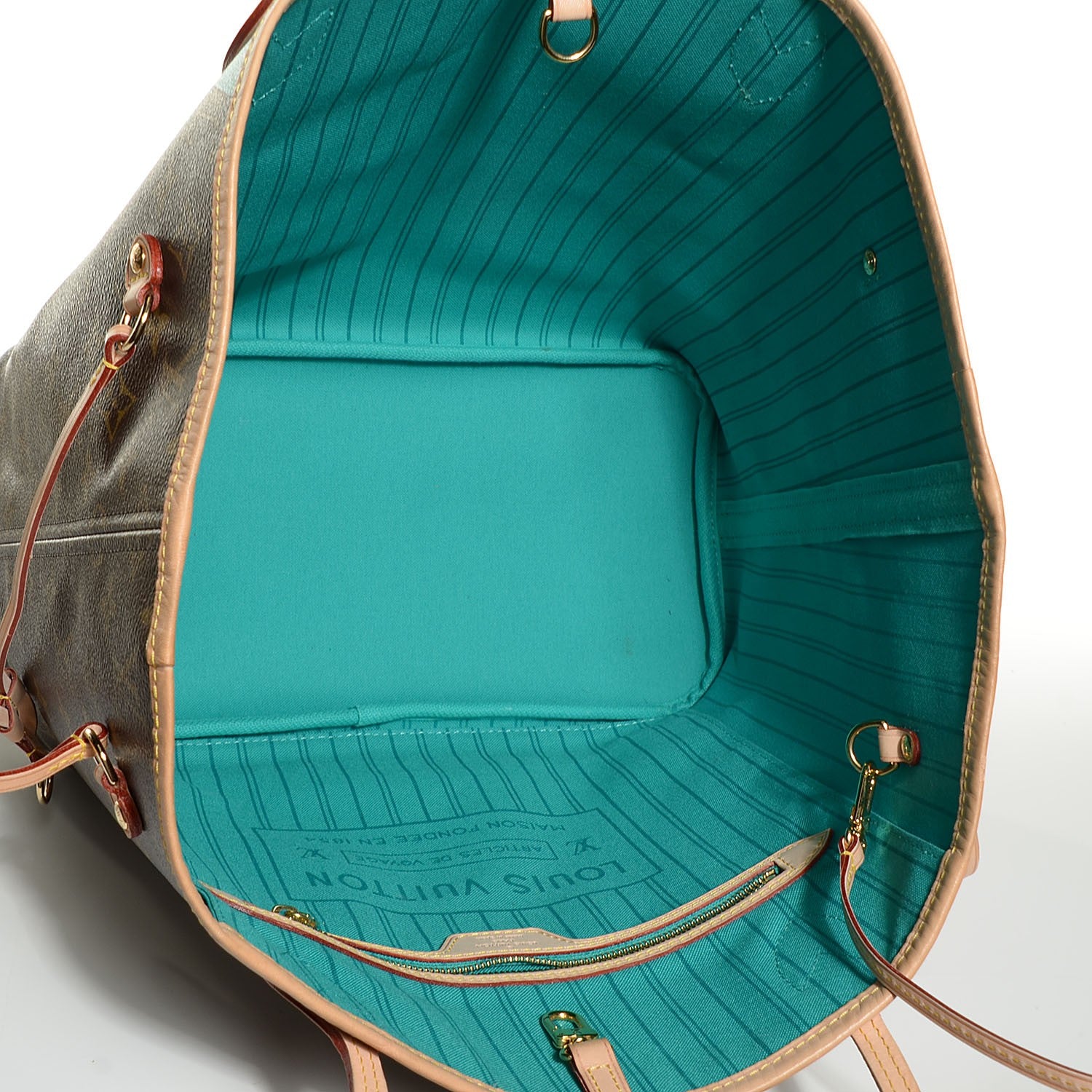 Louis Vuitton Monogram V Neverfull MM Turquoise 6 of 10