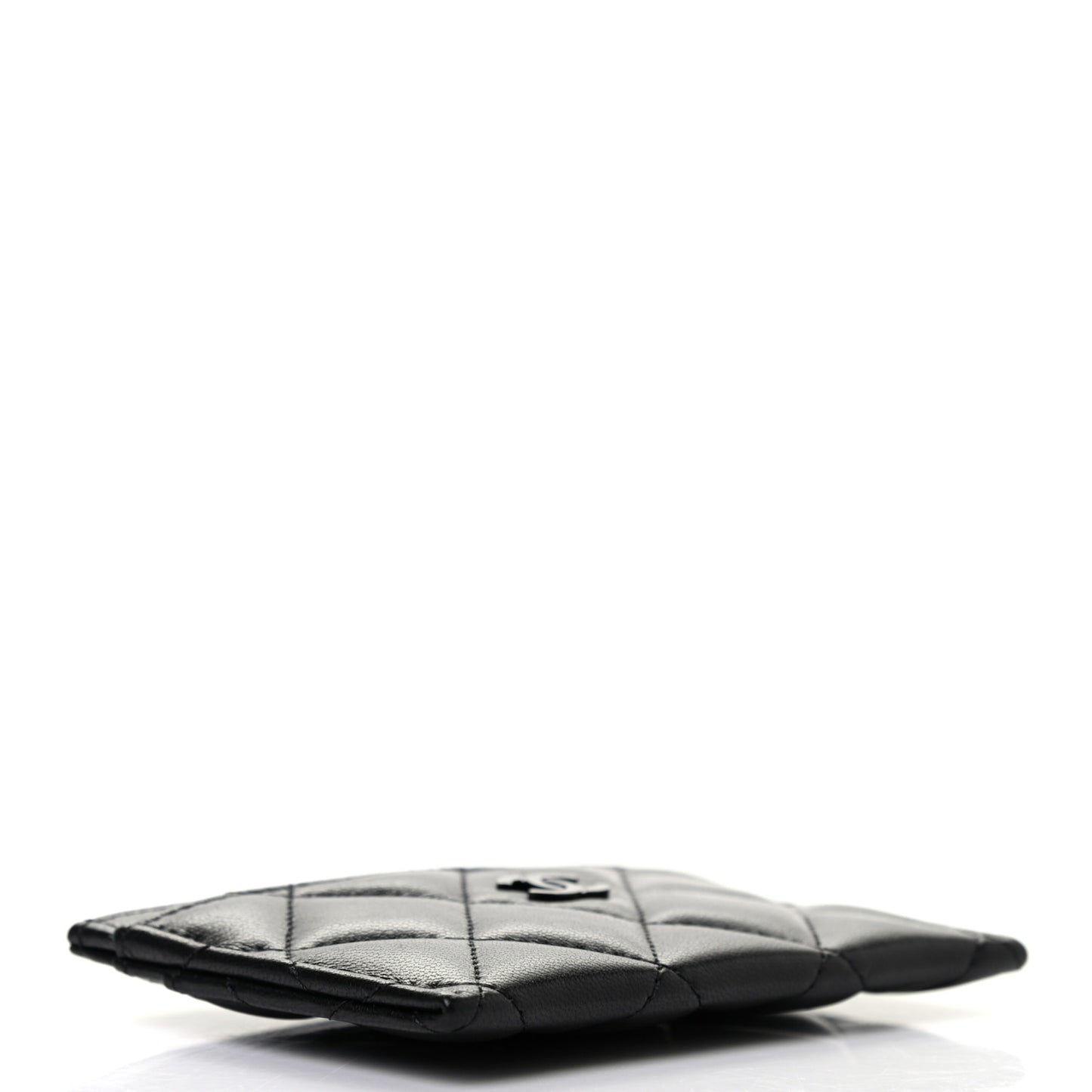 Lambskin Quilted Card Holder So Black