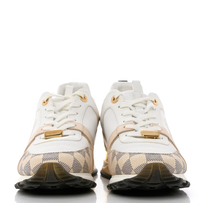 Louis Vuitton Calfskin Damier Azur Run Away Sneakers 39.5 White 2 of 9
