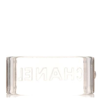 Chanel Metal Resin Logo Cuff Transparent 3 of 5