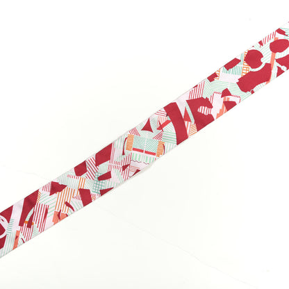 Hermes Silk Cavalcadour Morning Twilly Framboise Rose Vert 5 of 5