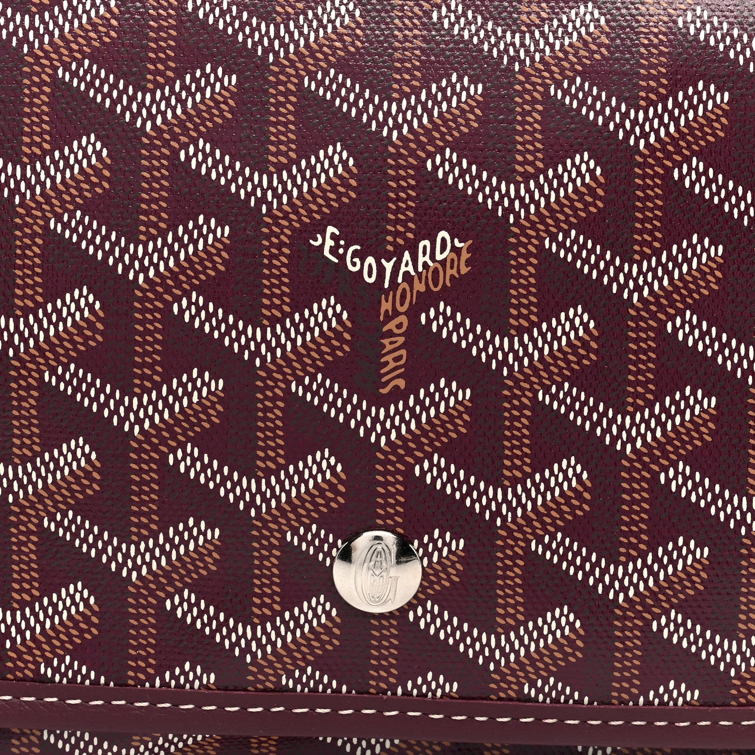 Goyard Goyardine Plumet Wallet Clutch Burgundy 9 of 11