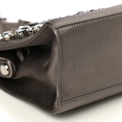 Prada Satin Embellished Framed Bag Fumo 9 of 15