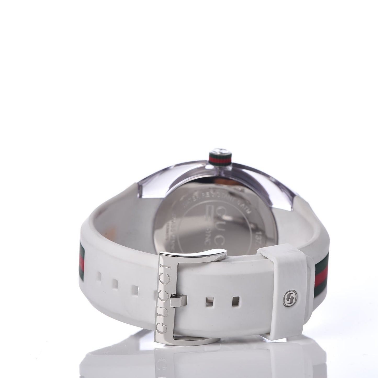 Stainless Steel Rubber 46mm Sync Web Quartz Watch White