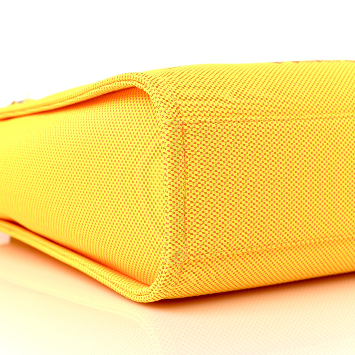 Chanel Mixed Fibers Calfskin Mini Deauville Tote Orange Yellow 7 of 8